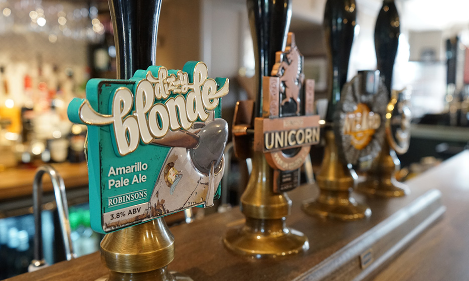 A picture of our award-winning cask ales at Royal Ship Hotel